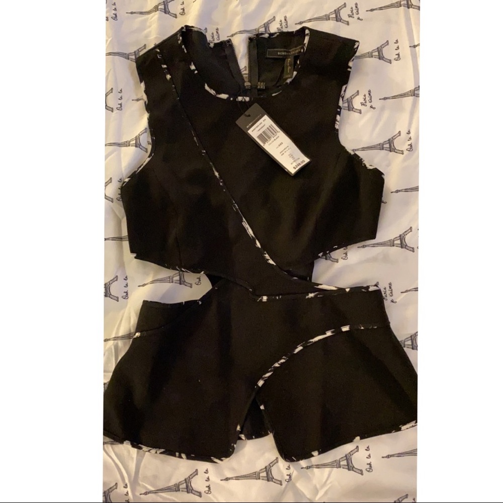 BCBG Arianah crisscross cutout top
